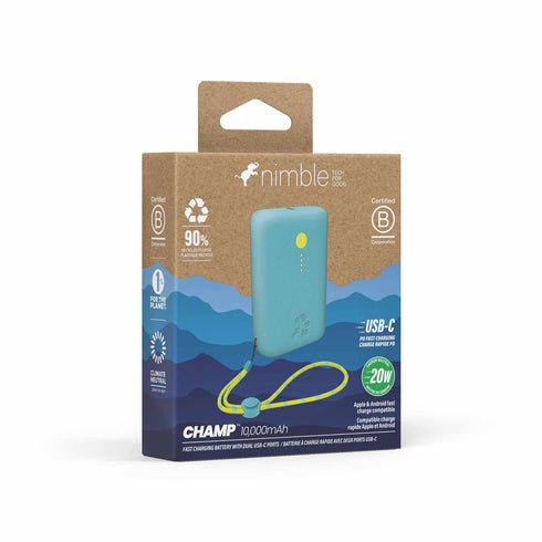 Nimble Champ 10000 mAh 20W PD Battery Dual USB-C NBCPC10K2C11469